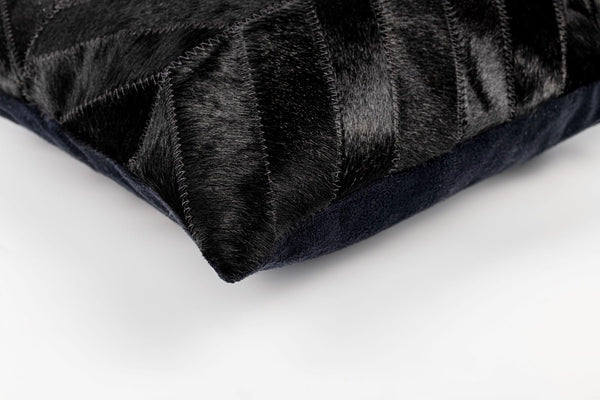 Cowhide Leather Patchwork Throw Pillow