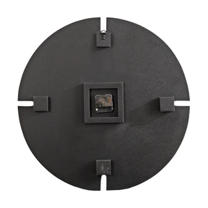 22-Inch Round Wall Clock – Black Analog Numberless Modern Design