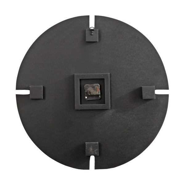 22-Inch Round Wall Clock – Black Analog Numberless Modern Design