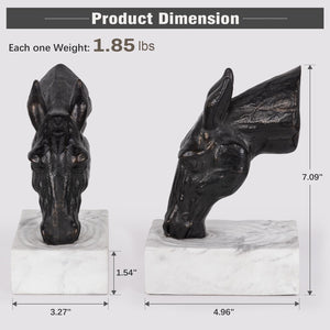Horse Head Bookends, Set of 2