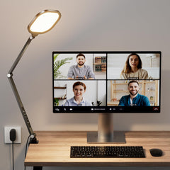 Dimmable Video Conference Light with Swing Arm & C-Clamp