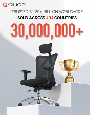 High Back Ergonomic Mesh Office Chair with Adjustable Headrest & Lumbar Support