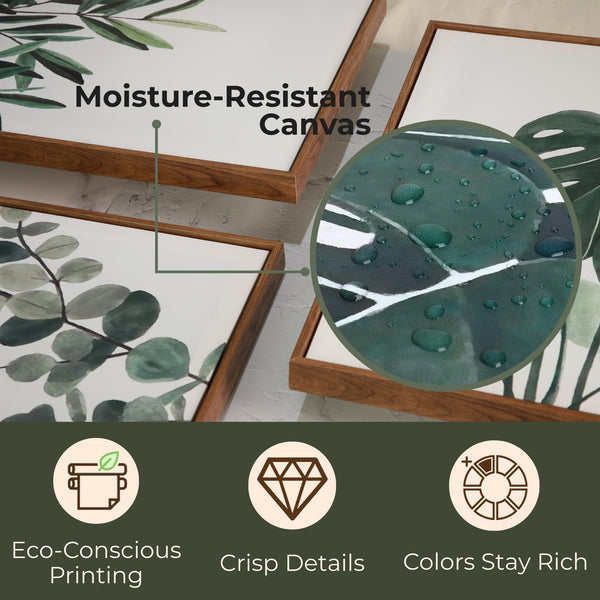 Framed Botanical Wall Art Set of 3 – 16x24 Each Panel