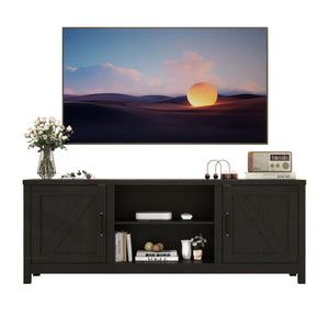 Modern Farmhouse TV Stand with Storage Cabinet