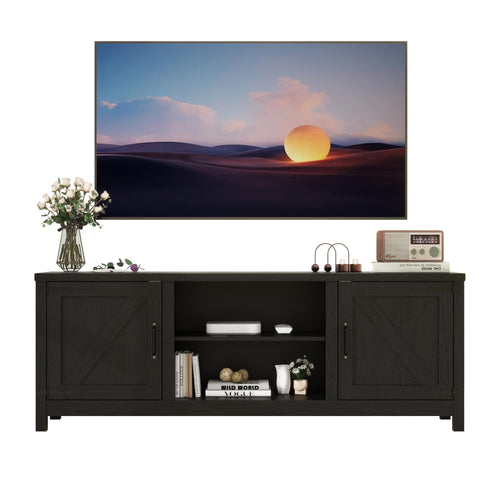 Modern Farmhouse TV Stand with Storage Cabinet