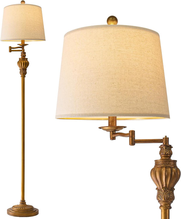 Vintage Floor Lamp with 350° Adjustable Swing Arm