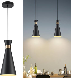 Mini Pendant Lights for Kitchen Island – Black Gold & White