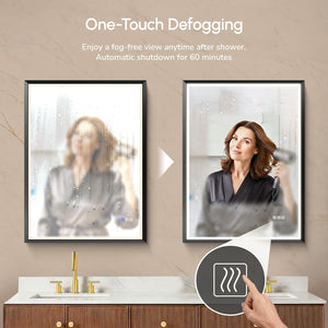 LED Bathroom Mirror with Anti-Fog & Dimmable Lights