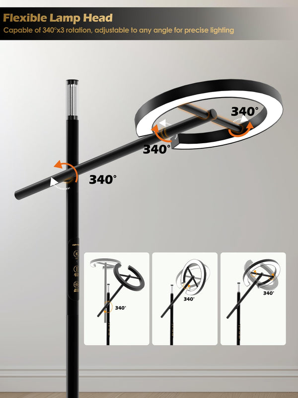 10000 Lux Smart Floor Light Therapy Lamp