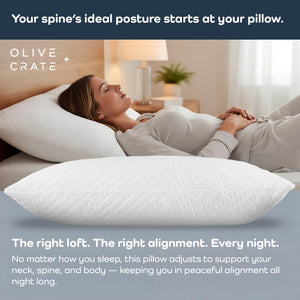 Adjustable Cooling Shredded Memory Foam Pillow – Queen Size