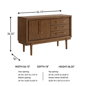 Contemporary 2-Door Dining Server with Storage