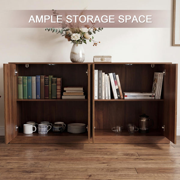 63-Inch 4-Door Sideboard Buffet Cabinet