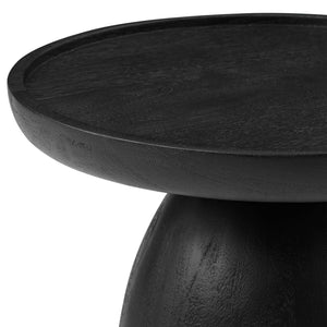 Round Solid Mango Wood Side Table