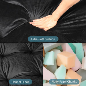 Full Size Futon Mattress 6 Inch – Flannel Floor Foldable Sofa Bed
