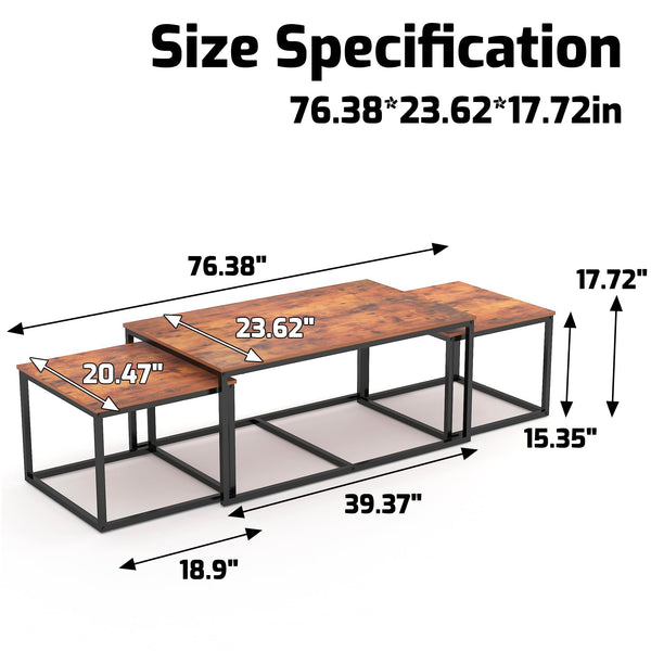 Nesting Coffee Table Set, 3-Piece