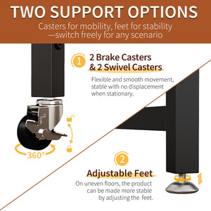 4-Tier Kitchen Baker's Rack with Power Outlet & Wheels