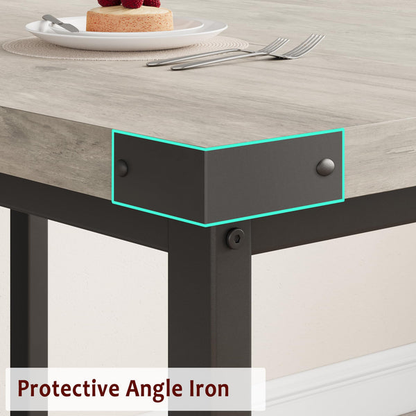 Extendable Dining Table Set with 2 Upholstered Benches – Seats 4 to 8