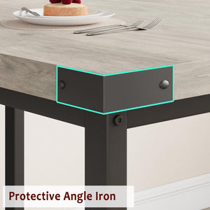 Extendable Dining Table Set with 2 Upholstered Benches