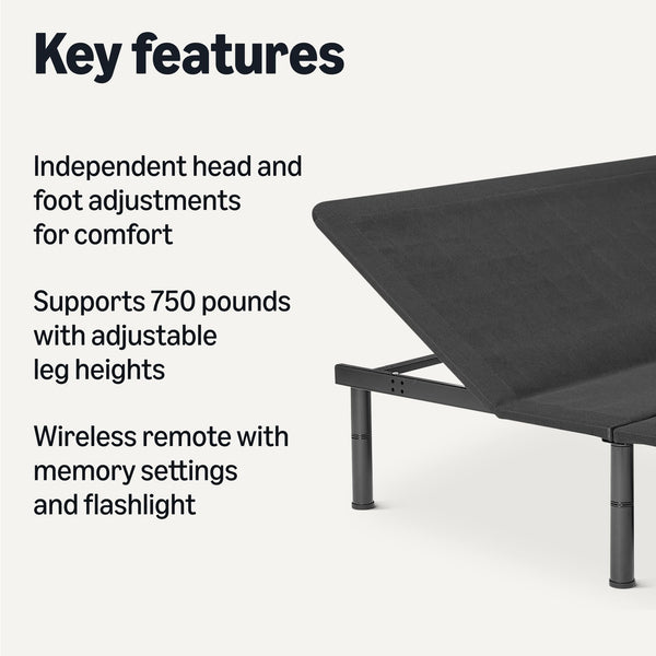 Adjustable Metal Platform Bed Base with Wireless Remote