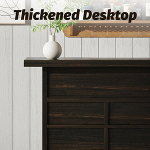 52-Inch Farmhouse Bar Cabinet with Wine Rack & Storage