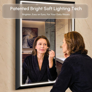 LED Bathroom Mirror with Anti-Fog & Dimmable Lights