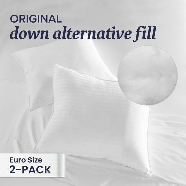 Euro Pillow Inserts Set of 2 – Down Alternative Throw Pillow Inserts