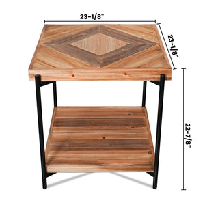 Solid Fir Wood Living Room Table Set with TV Stand