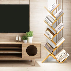 8-Tier Bamboo Tree Bookshelf