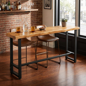 Industrial Pine Wood Bar Table