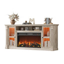 70" Farmhouse TV Stand with 36" Electric Fireplace