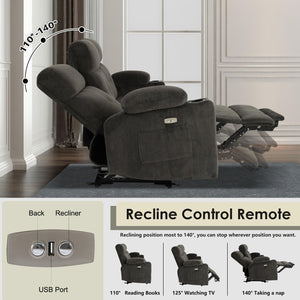 Power Reclining Sofa & Loveseat Set with Massage