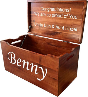 Solid Wood Storage Chest with Lid