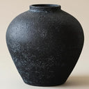 Large Round Ceramic Vase – Rustic Farmhouse Decor