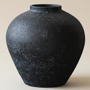 Large Round Ceramic Vase – Rustic Farmhouse Decor
