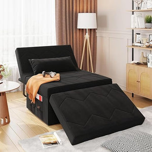 4-in-1 Convertible Sleeper Chair with Adjustable Backrest