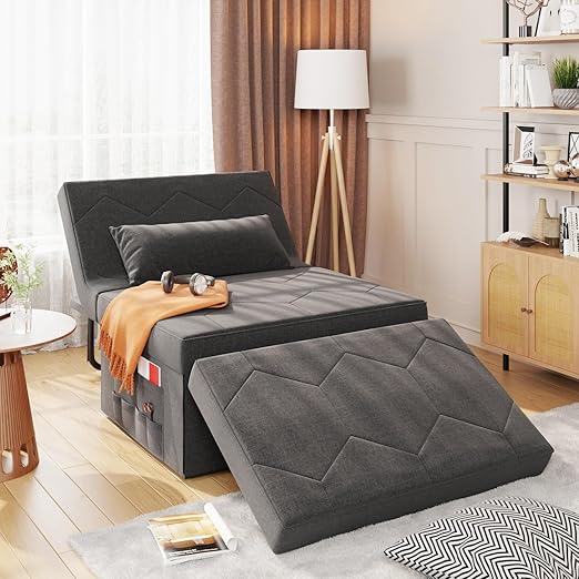 4-in-1 Convertible Sleeper Chair with Adjustable Backrest