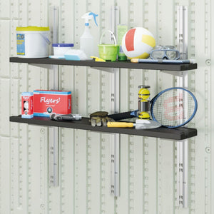 Wall Mount Shed Shelf Kit – 2-Shelf Resin Storage Set