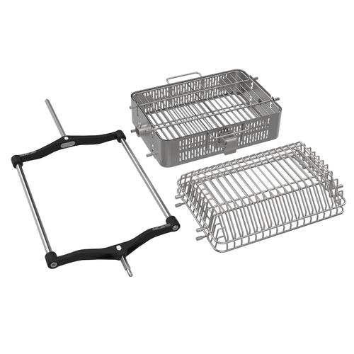 Rotisserie Basket Accessory Kit for Ceramic Grill and Smoker