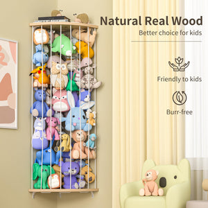 Corner Stuffed Animal Toy Organizer Shelf
