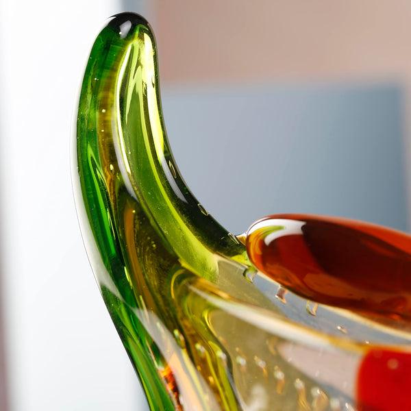 Murano-Style Art Glass Face Sculpture — Hand Blown Decorative Figurine