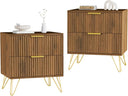 Modern Nightstand Set of 2 with Drawers