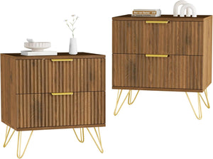 Modern Nightstand Set of 2 with Drawers