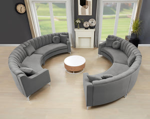 141.34" Oversized L-Shaped Curved Sectional Sofa