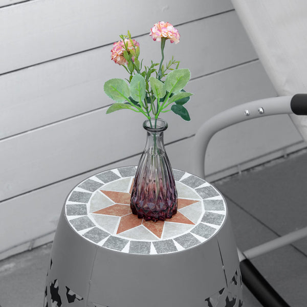 Mosaic Round Outdoor Side Table