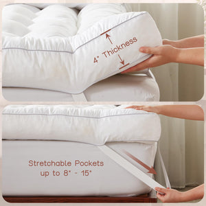 Memory Foam Mattress Topper with Pillow Top