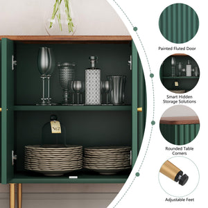 48" 4-Door Sideboard Buffet Cabinet with Removable Shelves
