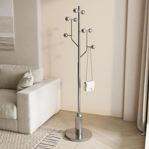 Freestanding Coat Rack with Marble Base