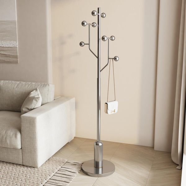 Freestanding Coat Rack with Marble Base