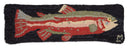 Hand-Hooked Wool Steelhead Trout Throw Pillow 8 x 24 Inch