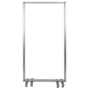 3-Panel Clear Acrylic Room Divider Partition with Locking Casters